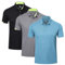 HUAKANG 3er Pack Poloshirt Herren Kurzarm Schnelltrocknend Atmungsaktives Tennis Poloshirt Herren Casual Polohemd Sommer Outdoor Sports Golf T-Shirt 0506-Black Grey Haze Blue-L