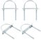 BokWin 4 Pcs Round U Bolts M6 Bend U Bolts in Zinc Plated Steel U Clamp with Nut, Plate, Washer(60mm Inner Width 110mm Length)