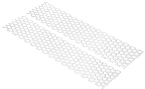 PATIKIL 3,94 L x 15,75 W Perforadas Metal Hojas, 2uds 20Ga 3/8 Agujero Aluminio Aleación Malla Expandida Perforada Placa para Ventilación Filtración Secadora Ventilación