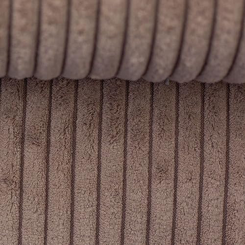 Polsterstoff Möbelstoff Cord-Samt Taschenstoff WANJA | grob gerippt | Abriebfestigkeit >90.000 Zyklen | 17 Farben (Rose)