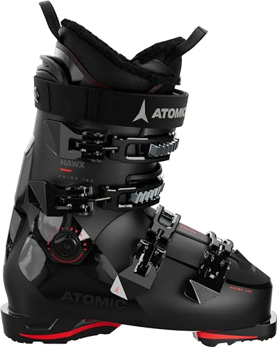 ATOMIC HAWK PRIME 100 GW Skischuhe - Größe 27/27.5 - Alpin-Skischuh in Black/Red - Boots mit 3D Knöchel & Ferse für präzisen Sitz - Ideal für Skifahrer mit mittelbreiten Füßen.