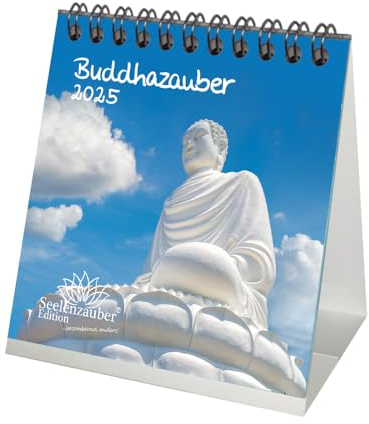 Buddhazauber Kalender für 2025 Format 10cm x 10cm Zen Buddha Buddhismus Feng Shui - Seelenzauber