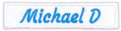 Namensschild Gestickt Namen personalisiert Uniform Applikation Name Patch Custom (sew on, 125x25 mm)