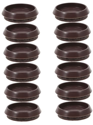 WOONEKY Gobelet À Roulette AntidéRapant pour Meubles Protecteurs De Sol en Caoutchouc Et Feutre 12 PièCes IdéAl pour Chaises CanapéS Et Tables 4.5 Cm