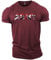 GYMTIER Army UK Flag Men's Gym T-Shirt Bodybuilding Training Workout Lifting Top Clothing, Maroon, L