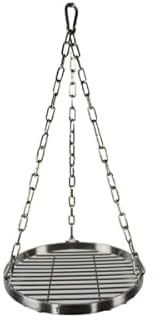 TR-FLAMES 30cm Edelstahl Grillrost mit Kette Ø4, Schwenkgrill, Grillrost mit Kette, BBQ Grillrost, Camping Grillrost, Outdoor Grillzubehör