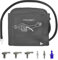 Manguito Tensiometro 22-32 cm, Monitor de Presión Arterial Manguito Brazo Superior Manguito de Esfigmomanómetro Brazalete de Repuesto para Tensiómetro de Uso Doméstico con 6 Conectores S/M Gris