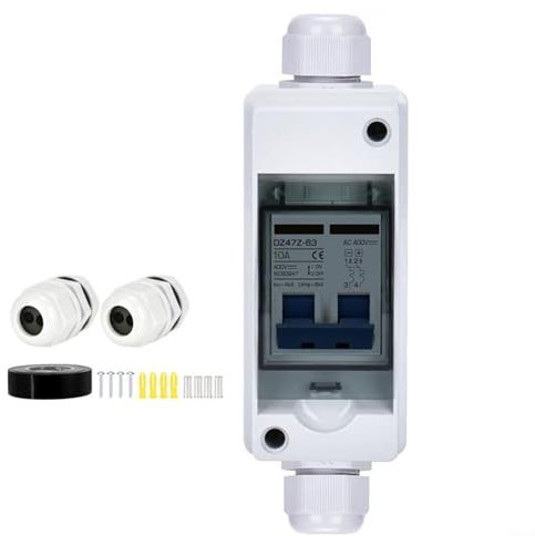 Disjoncteur de sécurité IP65 pour une utilisation avec des panneaux solaires connectés au réseau AC 400 V et des systèmes d'énergie éolienne (80 A)