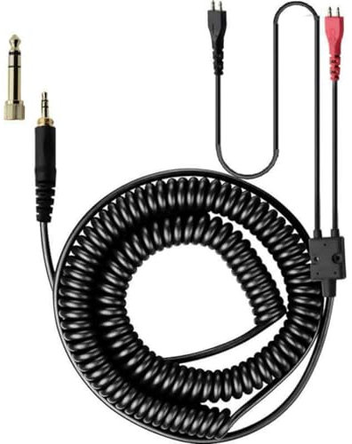 Cable de audio en espiral con conector de 6,35 mm HD25 de 1,5 m a 4 m de largo