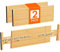 Lifewit 2 Set Schubladentrenner Natürlichem Bambus, Verstellbar Schubladen Trenner für Innenlänge 41,7-56,4cm & Höhe＞15,2cm, Organizer Ordnungssystem für Küche, Kleiderschränke, Schreibtisch