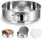 Stainless Steel Springform Cake Pan, 7 Nonstick Leakproof Baking Pan Set, Round Bakeware Cheesecake Pan with Removable Bottoms for Instant Pot and Oven
