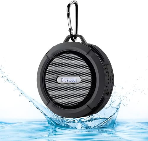 Bluetooth Shower Speaker Waterproof – Wireless Speaker for Bathroom or Outdoors – Portable Speakers Wireless Bluetooth – Small Portable Speaker with Mini Bluetooth Speaker Design - IPX7 Waterproof