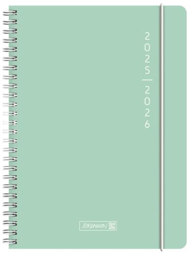 BRUNNEN Schülerkalender 2025/2026 „Plain Mint“ | A5, Kunststoff