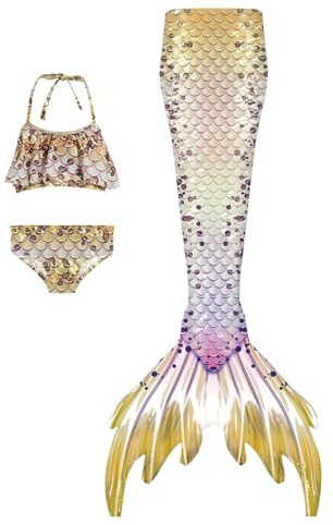 3-Teiliger Kinder Badeanzug Mädchen,𝐌𝐞𝐞𝐫𝐣𝐮𝐧𝐠𝐟𝐫𝐚𝐮𝐞𝐧𝐟𝐥𝐨𝐬𝐬𝐞 Mädchen Schwimmen Bikini Set Kostüm Cosplay Strand Bademode Schwimmanzug Sommer 𝐌𝐞𝐞𝐫𝐣𝐮𝐧𝐠𝐟𝐫𝐚𝐮 Badebekleidung