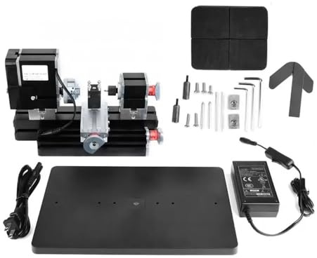 5A 60W 100-240V Mini Metal Lathe Woodworking Machine Lathe Machine Speed Milling Bench Top Digital 12000RPM/min