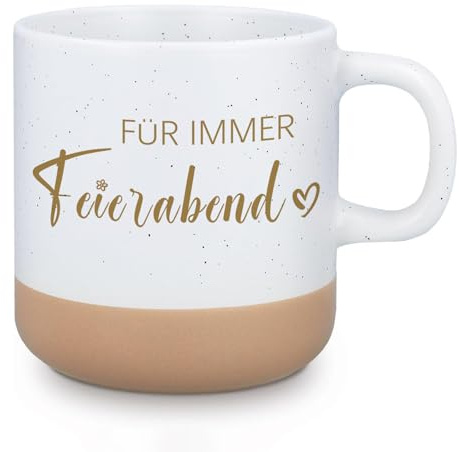 Rentner Tasse, Renteneintritt Geschenk Frau, Abschied Kollegen, Rente Geschenk Männer Renteneintritt, Keramik Steingut Kaffeetasse, Becher mit Lustigem Spruch, Abschiedsgeschenk für Kollegin
