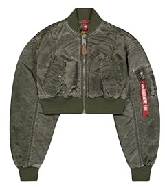 ALPHA INDUSTRIES Damen Ma-1 Vintage Cropped Light Bomberjacke (1er Pack)