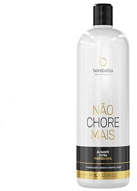 Borabella Não Chore Mais Ultra Professionelle Haarglättung, Formaldehyd-frei, mit 19 Aminosäuren, Sericin und Keratin, 1000 ml