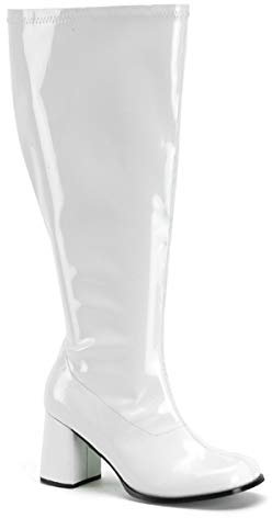 Pleaser Damen Gogo 300x Kurzschaft Stiefel, Weiß (Wht Str Pat), 42