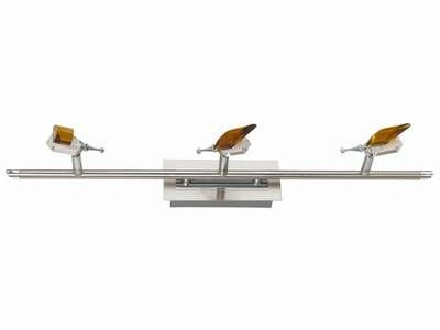 Dapo 12V Halogenstrahler verstellbar mit Echtkristall-Aufsätzen Sakura Spotlampe 3 flg