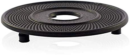 The Exotic Teapot - Cast Iron Trivet Stand, Japanese Style, Black 13.5cm