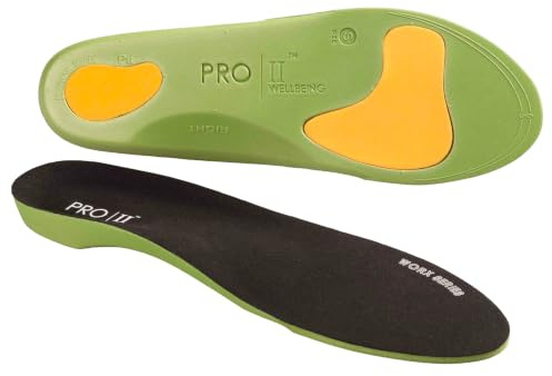 Pro11 Worx Series Orthotic Insoles, Podiatrist-Designed for Plantar Fasciitis, Work Boots, High-Impact Sports, Superior Arch Support, Pain Relief (9/10.5 UK L)