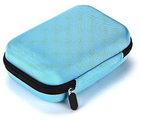 Hipiwe Hartschalen-Tragetasche für ätherische Öle für 12 Flaschen (fasst 5 ml, 10 ml und 10 ml Rollen), Reisegröße für ätherische Öle (blau)