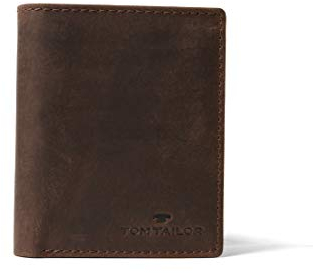 TOM TAILOR Ron Herren Geldbörse Klein Querformat RFID Leder Klein Braun