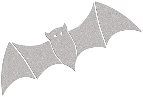 Folius Fledermaus Bügelbild Reflektor Aufbügler Silber