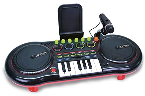 Bontempi | GrooveMaster: DJ Mixer mit Mikrofon und MP3-Anschluss für angehende DJs, 535x230x220 mm