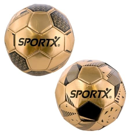 SPORTX Mini Voetbal Gold Metallic 2ass 160-180gr.