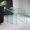 Panana Set of 3 Coffee Table Nesting Coffee End Tables Modern Occasional Side Table Console Tabl for Living Room Office Kitchen Lounge Bedroom, 10mm Tempered Glass Coffee Table (Clear)