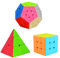 Cooja Zauberwürfel Set 3x3 + Pyraminx + Megaminx, 3 Stück Speed Cube Magischer Würfel Speedcube, Schnelles Glattdrehen Robust Spielzeug Geschenk für Jungen Mädchen