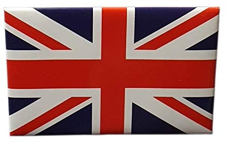 Union Jack Metal Tin Fridge Magnet - British Flag Red White and Blue Souvenir from London England UK