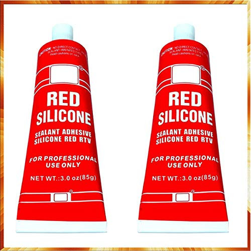 2 guarnizioni in silicone rosso per RTV, rivestimento ad alta temperatura, produttore da 85 g