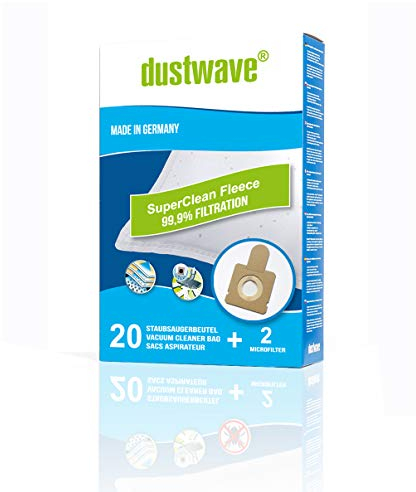 Dustwave® Lot de 80 sacs d'aspirateur en non-tissé pour Hoover TCP 2010 capture TCP 1600 - TCP 2499 - Fabriqués en Allemagne