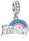 NINGAN Perline pendenti in argento sterling charm a forma di cuore di lettering di famiglia adatto per braccialetti da donna (Amo la famiglia)