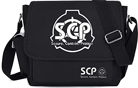 Anime SCP Foundation Umhängetasche Schultertasche Damen Herren Laptoptasche Cosplay Shoulder Crossbody Bag Schwarz/1