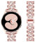 DEALELE Armband Kompatibel mit Samsung Galaxy Watch 7 / FE / 6/6 Classic / 5/5 Pro / 4/4 Classic / 3 41mm, 20mm Glitzer Diamant Metall Ersatz Armbänder für Huawei GT3 42mm / GT2 42mm, Rose pink