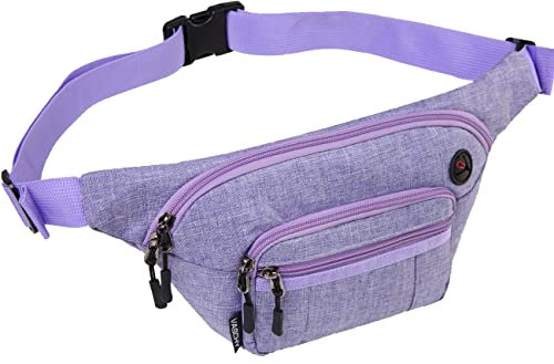 VASCHY Marsupio Uomo,Marsupio Donna Marsupio Sportivo Zaino Monospalla Uomo Sling Bag Borsello Uomo Tracolla Marsupio Running per Viaggio Ciclismo Lavoro con Presa per le Cuffie Viola