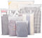 SULOLI 20PCS Travel Storage Bags Set, Reusable Saving Space Plastic Ziplock Seal Clothes Bags Frosted Waterproof Multifunctional Luggage Storage Pouch for Clothes, Shoes, Cosmetics