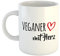 huuraa Kaffeetasse Veganer Geschenk Tasse Weiß 330ml Veganer Geschenkidee