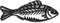 Beautiwall Fische Moderne Wanddeko Metall Schwarz - Beschichtete Wandschmuck Metallbilder - Wohnzimmer Badezimmer Schlafzimmer Wand Deko Metalldekoration - Inklusive Klebestreifen