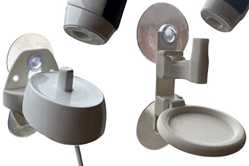 EWS PRODUCTS Electric Toothbrush Wall Mounted Charger Holder Plus Toothbrush Holder, White