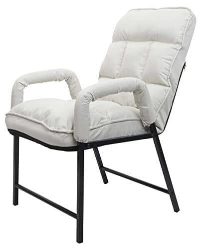 Esszimmerstuhl HWC-K40, Stuhl Polsterstuhl, 160kg belastbar Rückenlehne verstellbar Metall - Stoff/Textil Creme-beige
