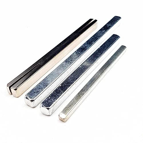 Home Supplies Direct Door Lock Latch Handle Aluminium or Steel Replacement Spindles Metal Lever Square Key Bar (83mm x 5mm)