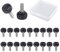 MOROBOR Viti zigrinate zigrinate, 20 pezzi, M3 x 10 mm, in acciaio inox, filettate, zigrinate, manopole, viti a testa zigrinata, per chiavistello di macchine, con custodia
