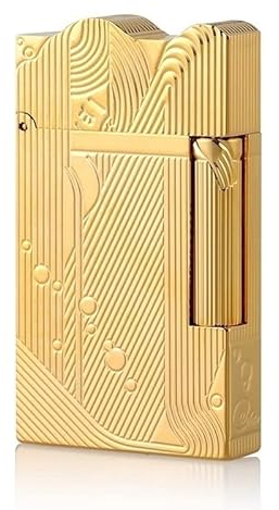 YHSGY Flip-Cap-Design, aufblasbares Sanji-Feuerzeug, Messingfeuerzeug, seitliche Schiebezündung, schöne Verpackung, geeignet for Zigaretten, Geschenke, Sammlung (ohne Butan)