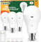 Neporal Rechargeable Light Bulb B22, 15W 60W Eq., Dimmable & 3 Colour Modes, Remote & Touch Control, USB-C Charging 24H Runtime, No Wiring, for Power Cuts, Camping, Closets – 2 Pack