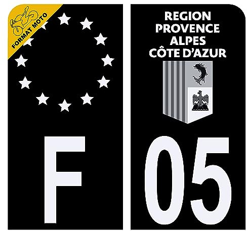Aufkleber Sticker Nummernschild Motorrad Département 05 Hautes-Alpes Schwarz